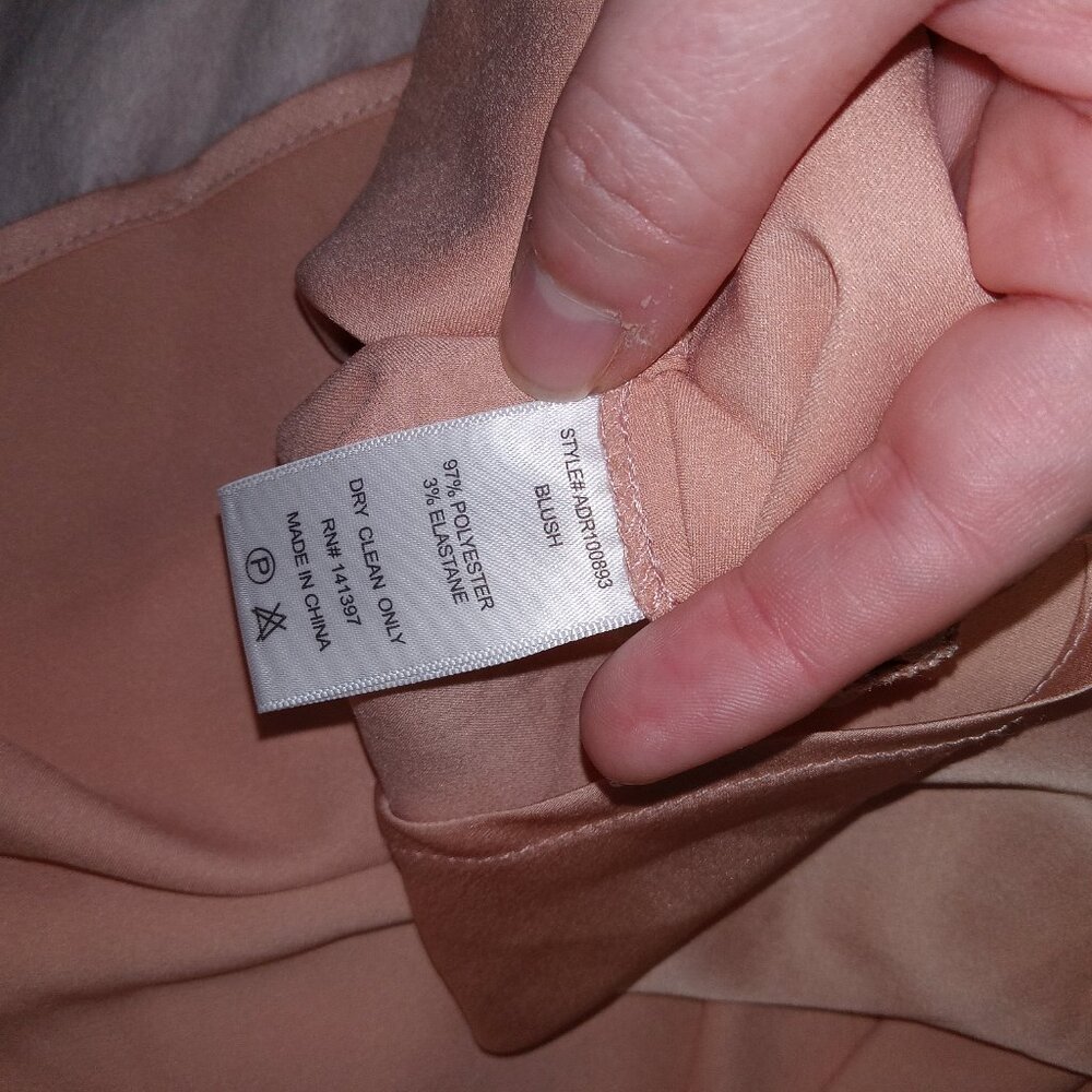 ASTR The Label Satin Cowl Neck Midi Dress Blush Strappy Lace Up Back Slip S - Picture 10 of 13